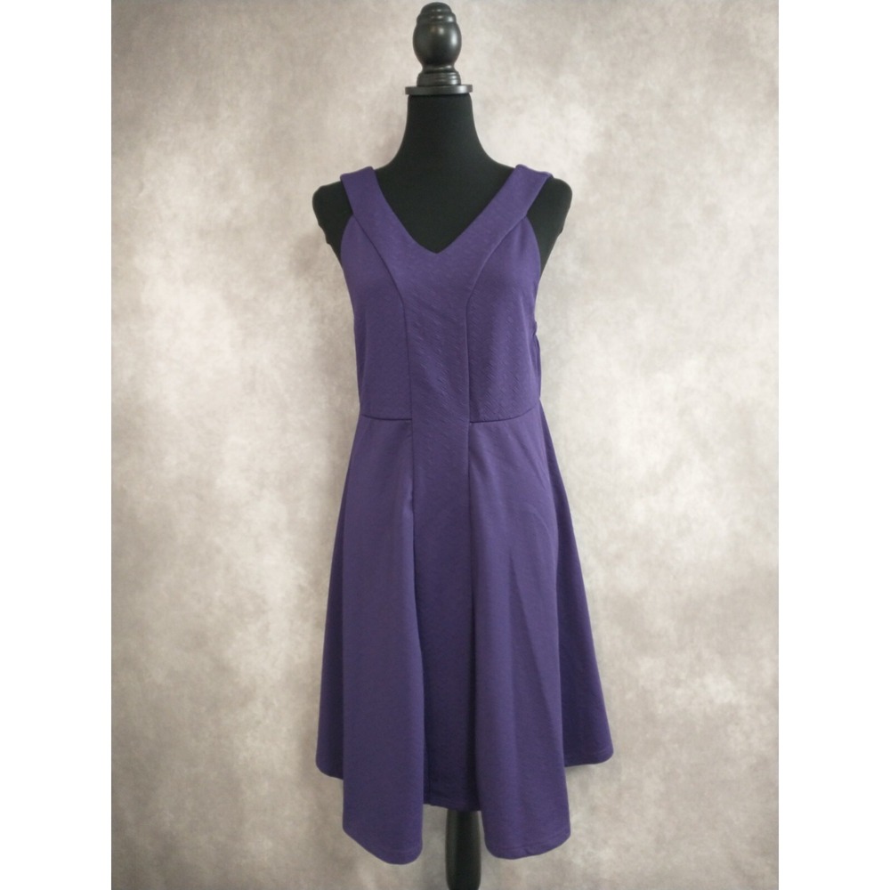 Torrid Purple Sleeveless Knit‎ Skater Dress Fit & Flare Size 00/M/10  NWT